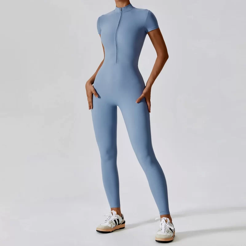 Zip Up Jumpsuits - wholesale workout clothes - activewearvibe.com