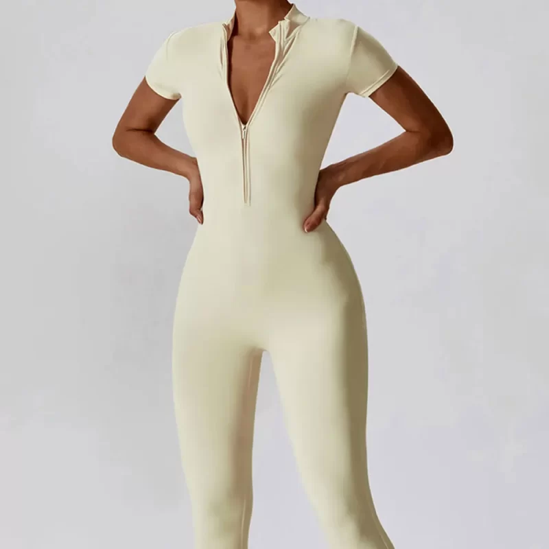 Zip Up Jumpsuits - wholesale workout clothes - activewearvibe.com