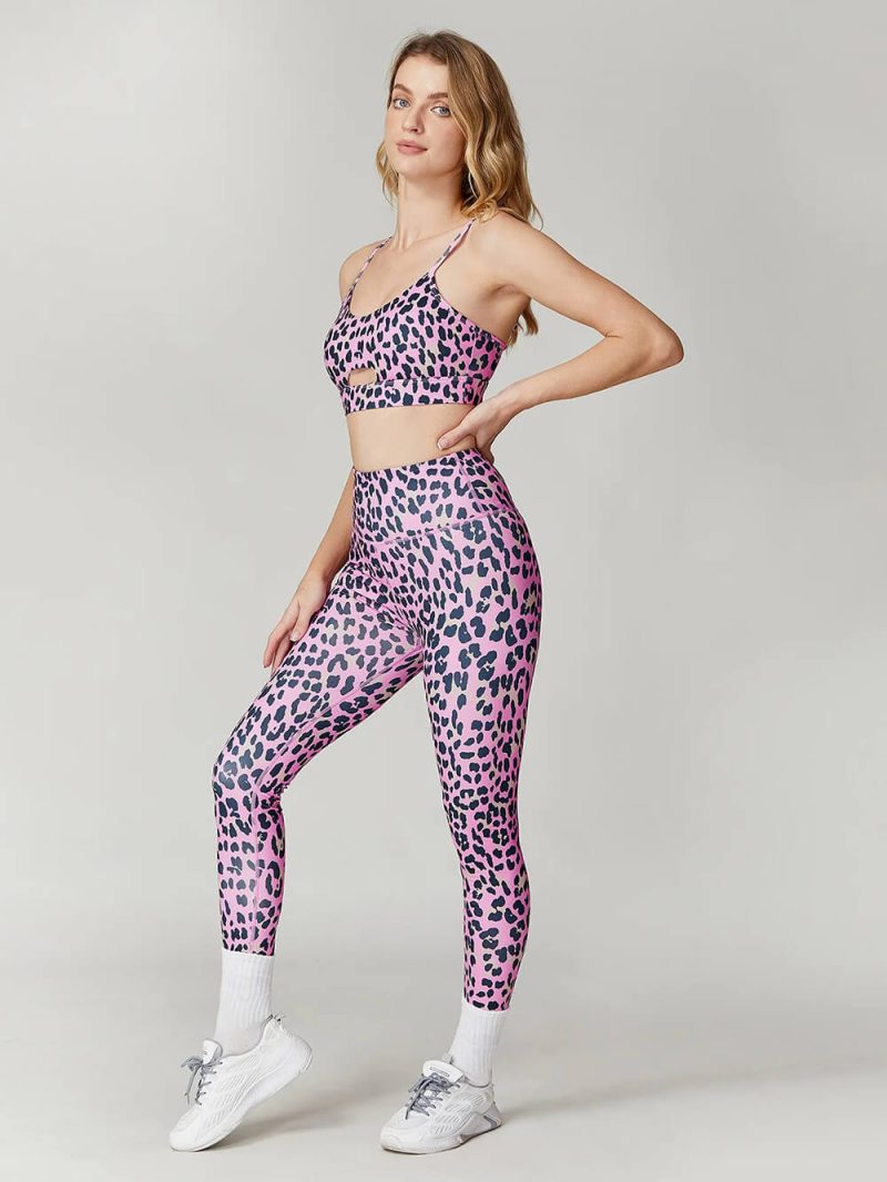 Leopard Print Suit - wholesale workout clothes - activewearvibe.com