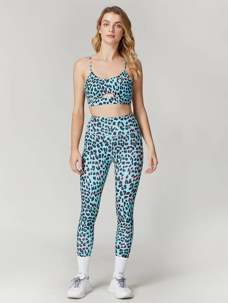 Leopard Print Suit - wholesale workout clothes - activewearvibe.com