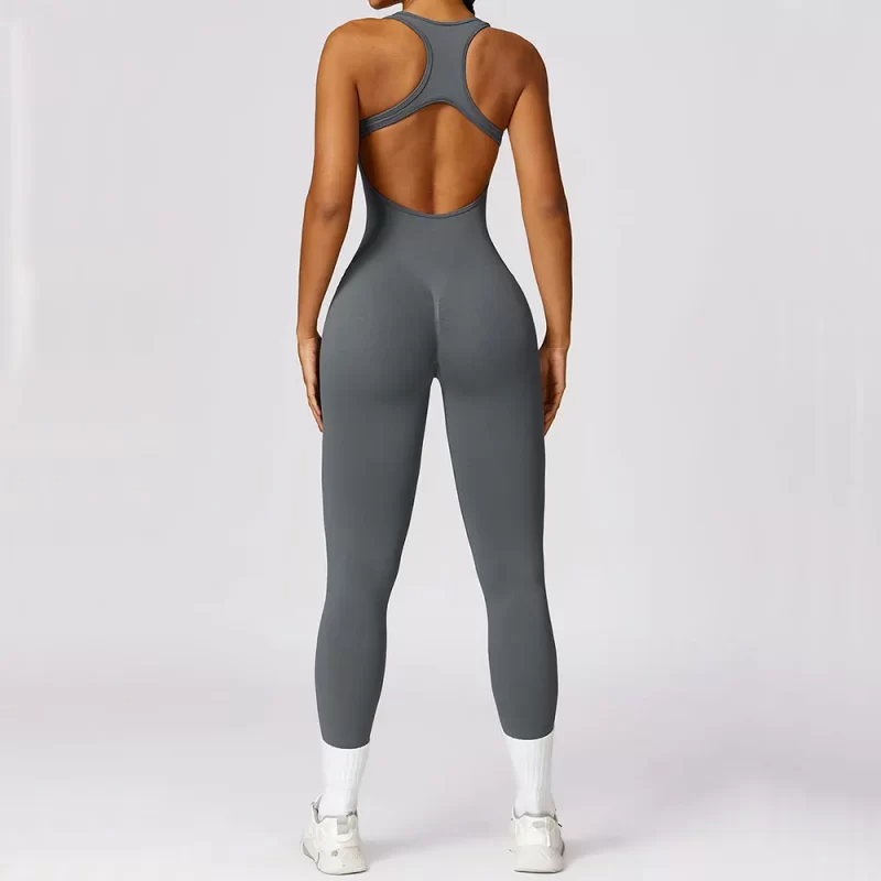 Racerback Jumpsuit - wholesale workout clothes - activewearvibe.com