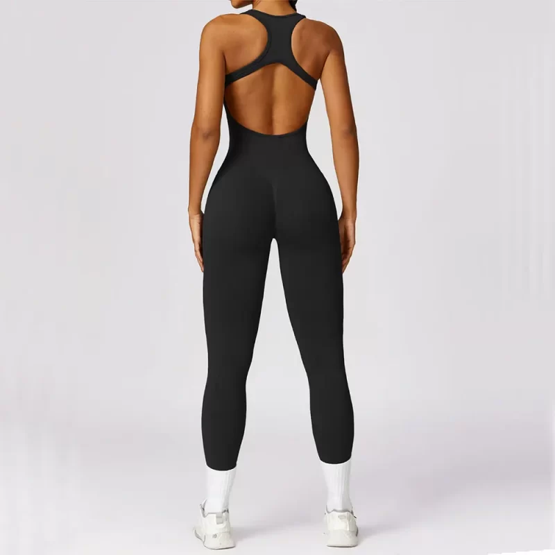 Racerback Jumpsuit - wholesale workout clothes - activewearvibe.com