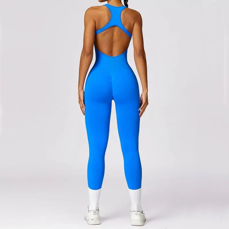 Racerback Jumpsuit - wholesale workout clothes - activewearvibe.com