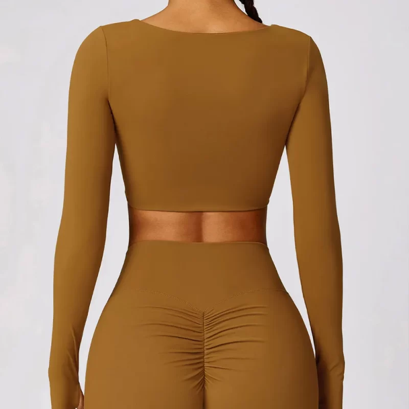 twist front crop top - wholesale workout clothes - activewearvibe.com