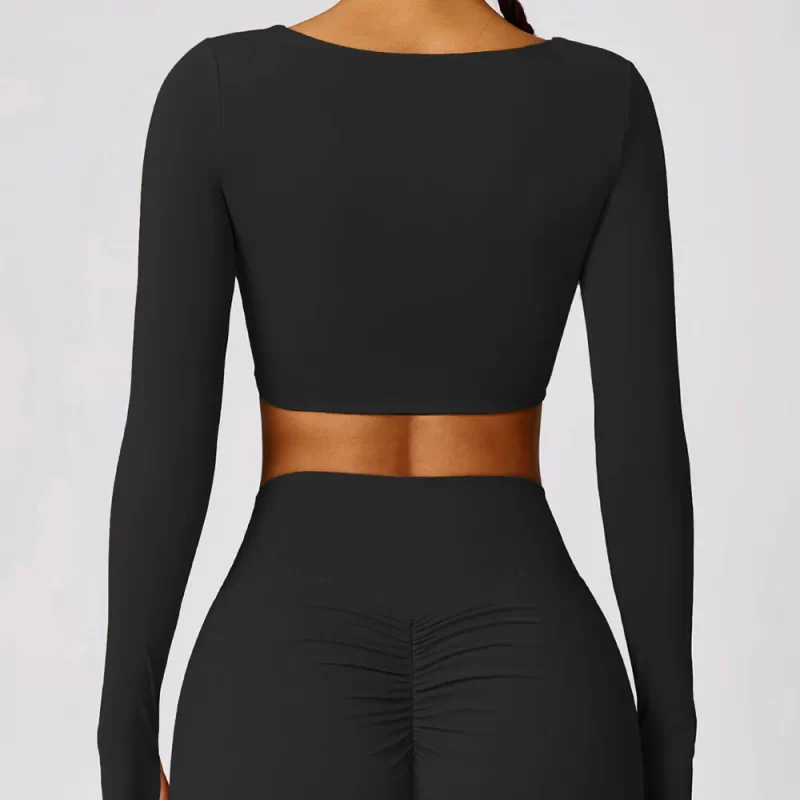 twist front crop top - wholesale workout clothes - activewearvibe.com