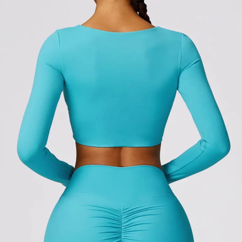 twist front crop top - wholesale workout clothes - activewearvibe.com