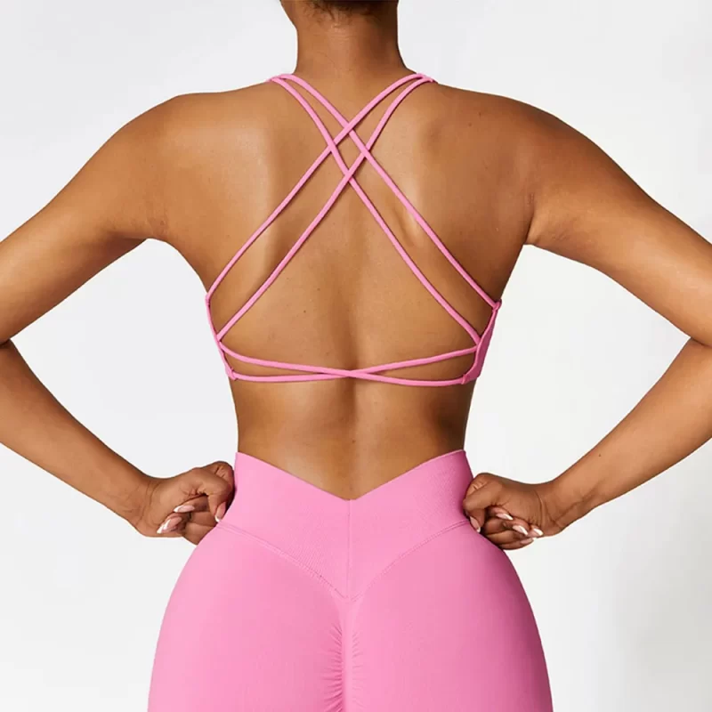 Criss Cross Gym Bra - wholesale workout clothes - activewearvibe.com