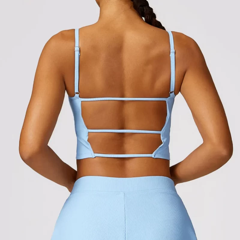 Cutout Back Top - wholesale workout clothes - activewearvibe.com