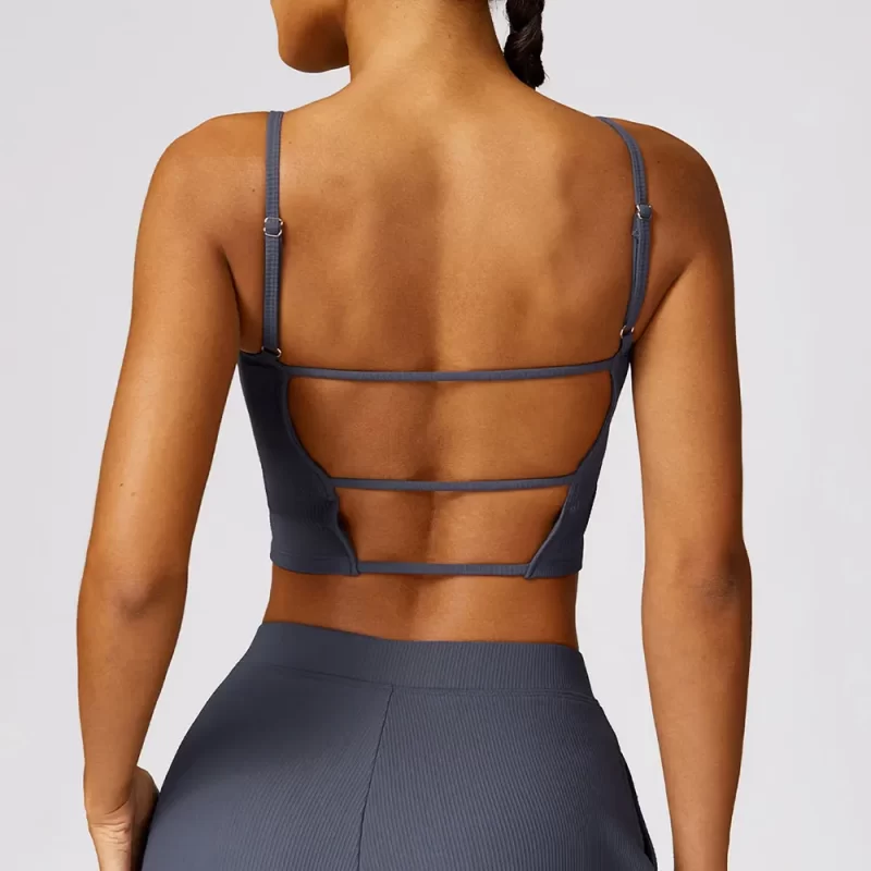 Cutout Back Top - wholesale workout clothes - activewearvibe.com