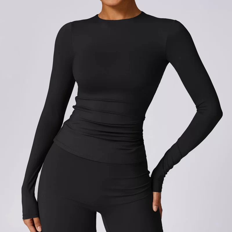 Long Sleeve Gym Top - wholesale workout clothes - activewearvibe.com