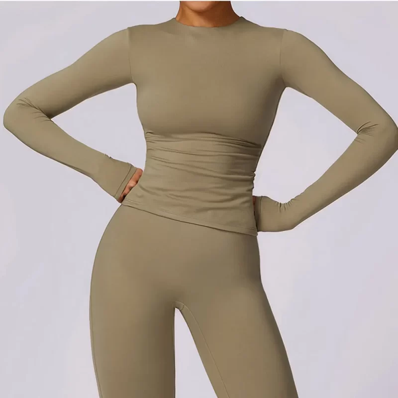 Long Sleeve Gym Top - wholesale workout clothes - activewearvibe.com