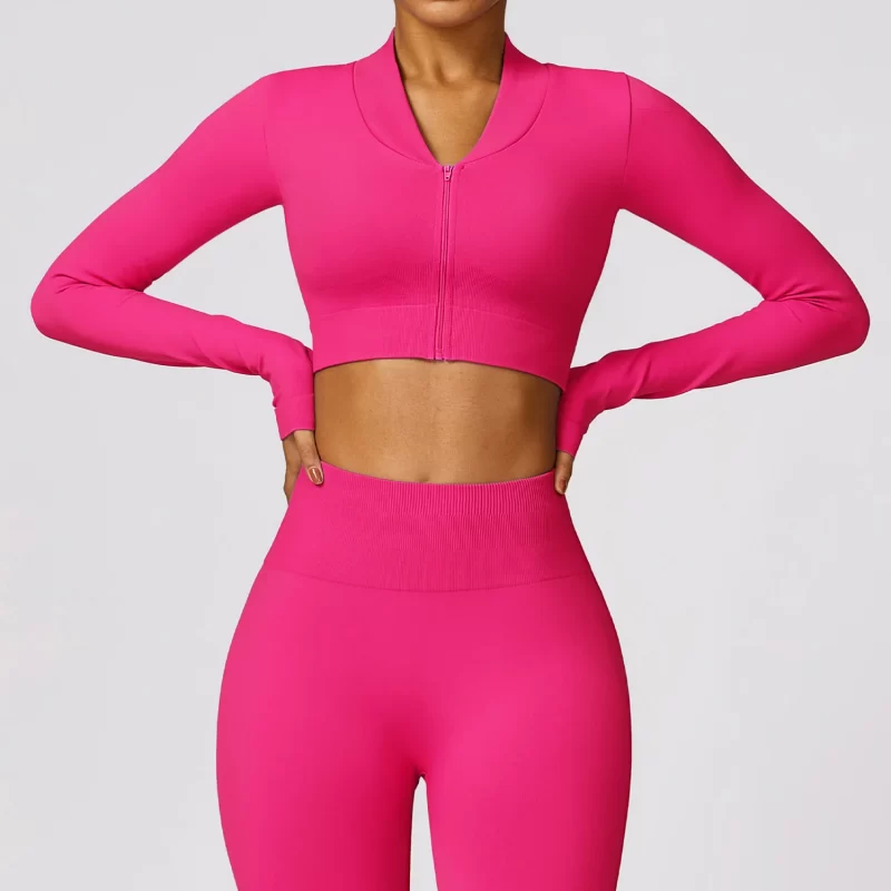 Cropped Sports Jacket - wholesale workout clothes - activewearvibe.com