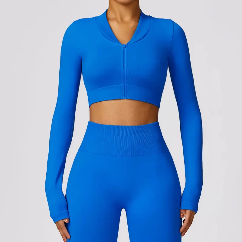 Cropped Sports Jacket - wholesale workout clothes - activewearvibe.com