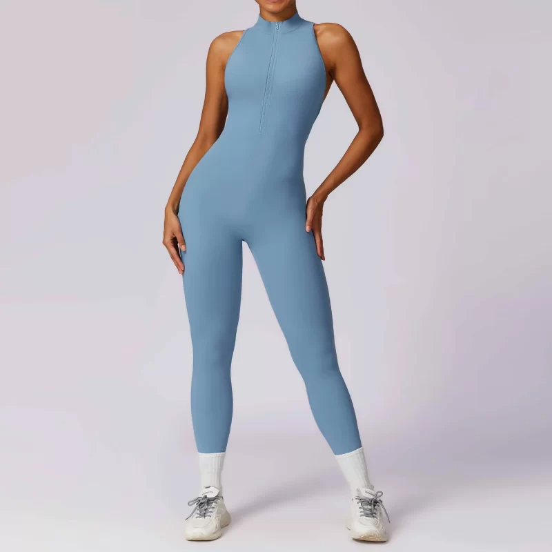 Racerback Jumpsuit - wholesale workout clothes - activewearvibe.com