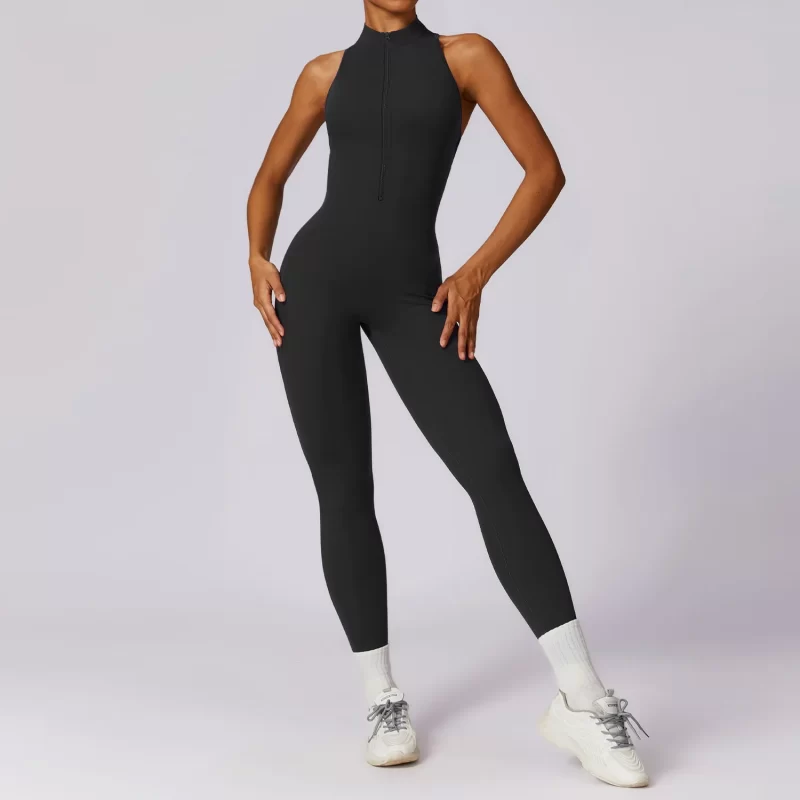 Racerback Jumpsuit - wholesale workout clothes - activewearvibe.com