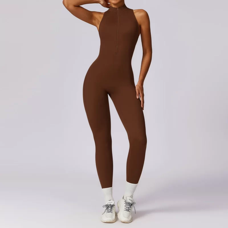 Racerback Jumpsuit - wholesale workout clothes - activewearvibe.com