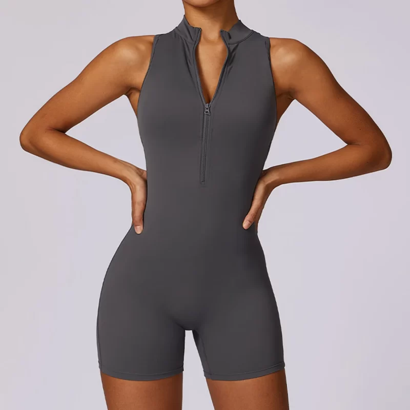 Racerback Romper - wholesale workout clothes - activewearvibe.com