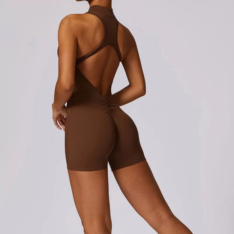 Racerback Romper - wholesale workout clothes - activewearvibe.com