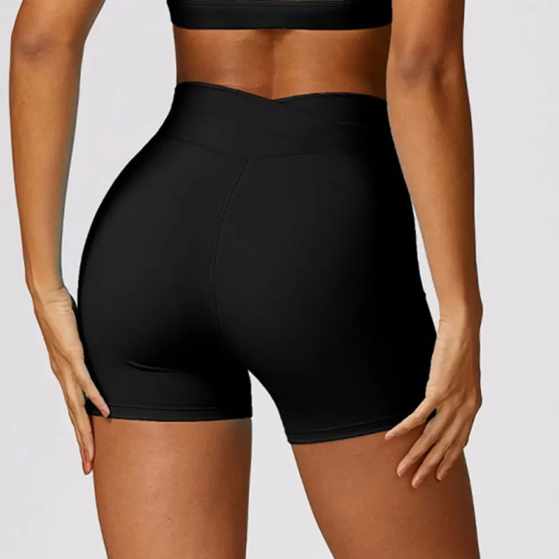 Cross Waist Shorts - wholesale workout clothes - activewearvibe.com