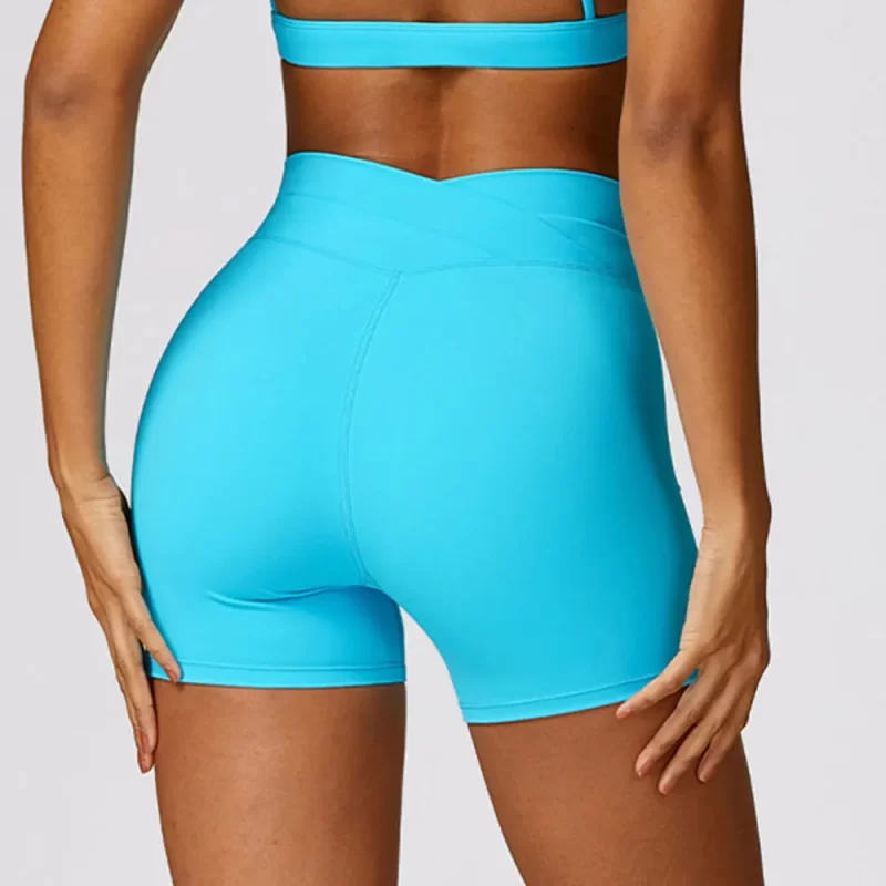 Cross Waist Shorts - wholesale workout clothes - activewearvibe.com