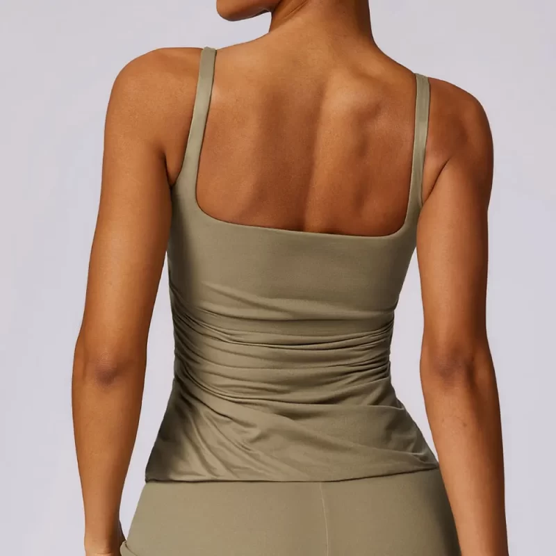 Square Neck Tank Top - wholesale workout clothes - activewearvibe.com