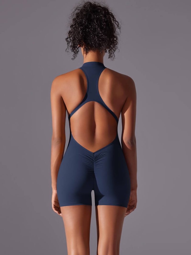 6660 - 'Caroline' V Back Scrunch Workout Romper_15