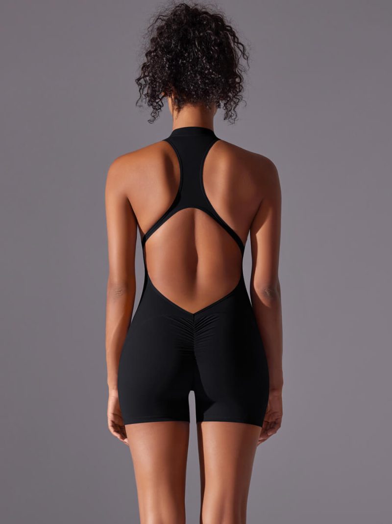 6660 - 'Caroline' V Back Scrunch Workout Romper_20