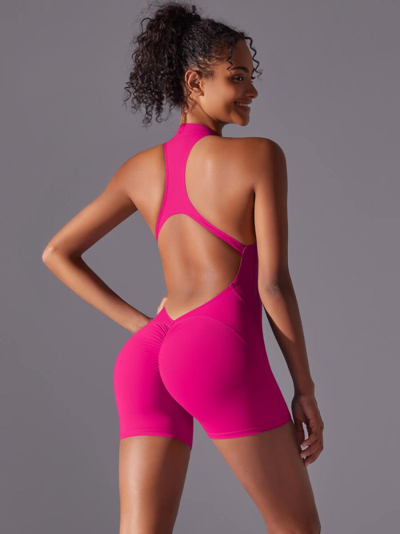 6660 - 'Caroline' V Back Scrunch Workout Romper_22