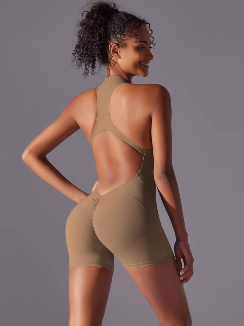 6660 - 'Caroline' V Back Scrunch Workout Romper_26